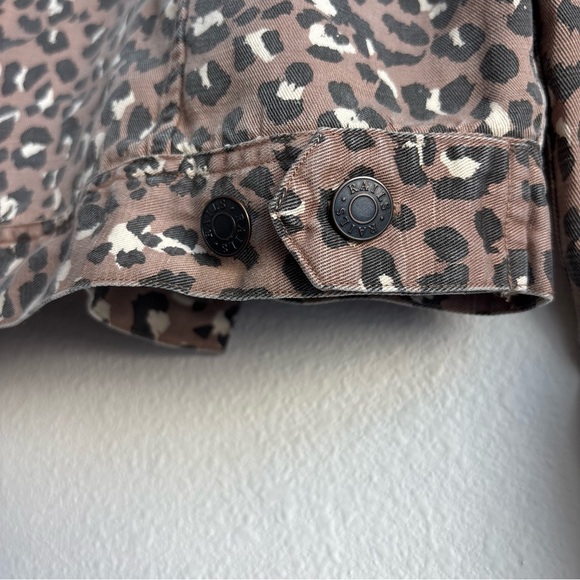 Rails Steffi Mountain Leopard-Print Cropped Button Up Jacket TencelLyocell Linen - Picture 8 of 12